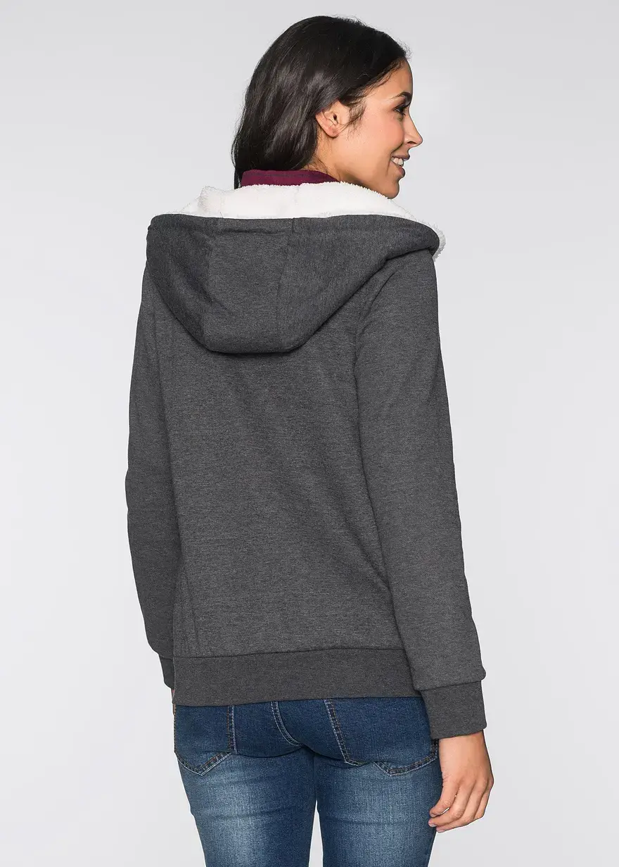 Bonprix Kuschelige Umstands-Sweatjacke Für Kalte Tage. Der Baby-Einsatz Dient Nur Zum Schutz Des Kindes Bei Wind Und Wetter Nicht Als Tragefunktion