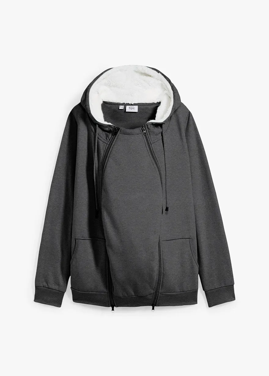bonprix Kuschelige Umstands-Sweatjacke für kalte Tage. Der Baby-Einsatz dient nur zum Schutz des Kindes bei Wind und Wetter nicht als Tragefunktion