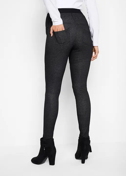 Bonprix Kuschelige Umstandsleggings Mit Bindedetail In Jeansoptik - Damen