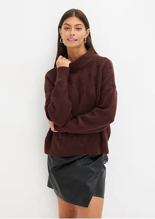 Bonprix Kuscheliger Pullover Mit Struktur - Braun - Damen