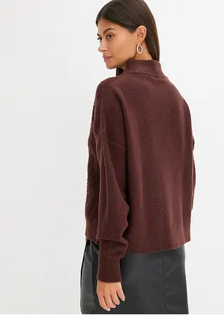 Bonprix Kuscheliger Pullover Mit Struktur - Braun - Damen