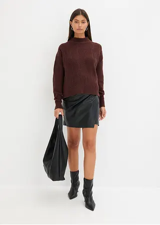 Bonprix Kuscheliger Pullover Mit Struktur - Braun - Damen