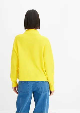 Bonprix Kuscheliger Pullover Mit Struktur - Gelb - Damen