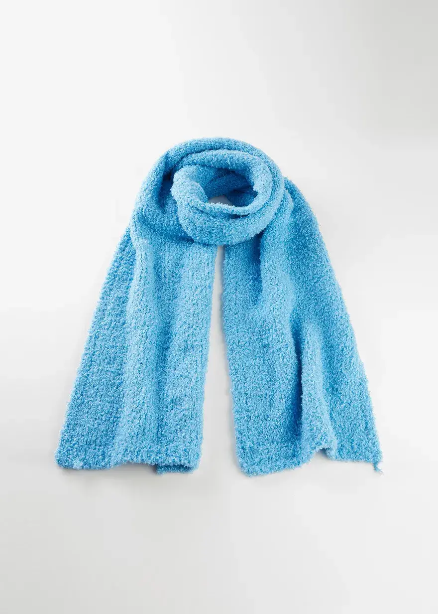 bonprix Kuscheliger Schal in Bouclé-Optik. - blau - Damen