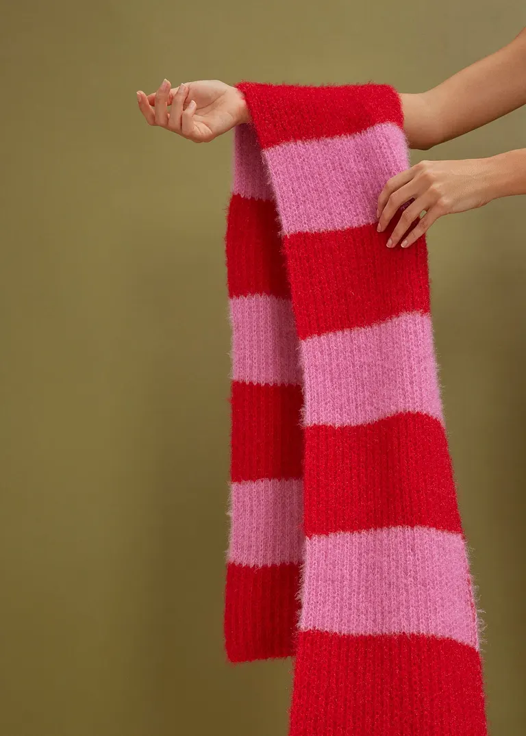 Bonprix Kuscheliges Strickset Mit Streifen Für Die Kalte Jahreszeit