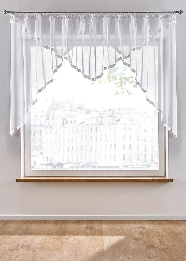 bonprix Kuverstore mit farbigen Satinband - weiß Kräuselband