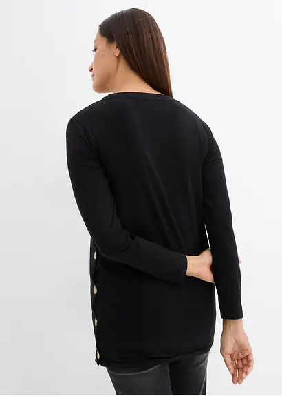 Bonprix Langärmeliges Umstandshirt Mit Stillfunktion Aus Bio-Baumwolle