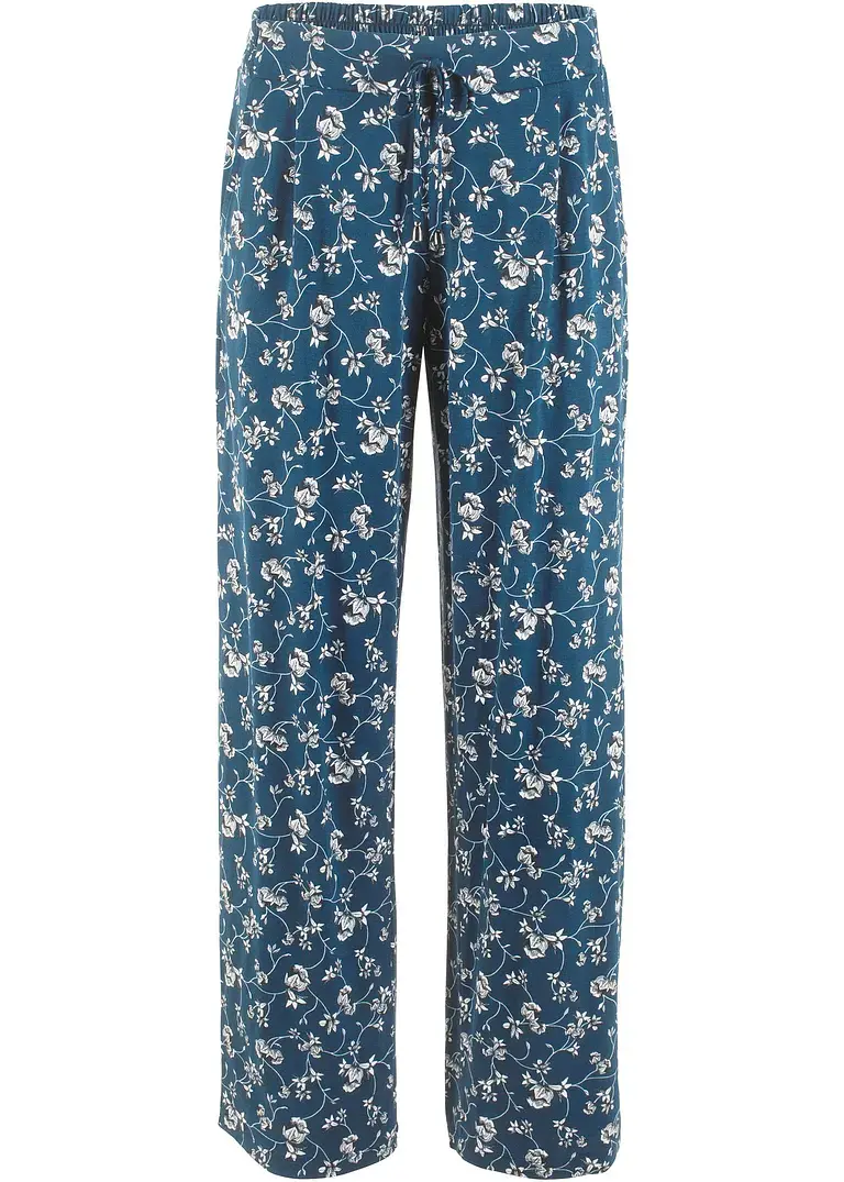 bonprix Lange fließende Palazzohose mit Bequembund - blau