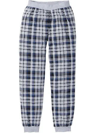 bonprix Lange Schlafanzughose mit Ripp-Bündchen - grau - Herren