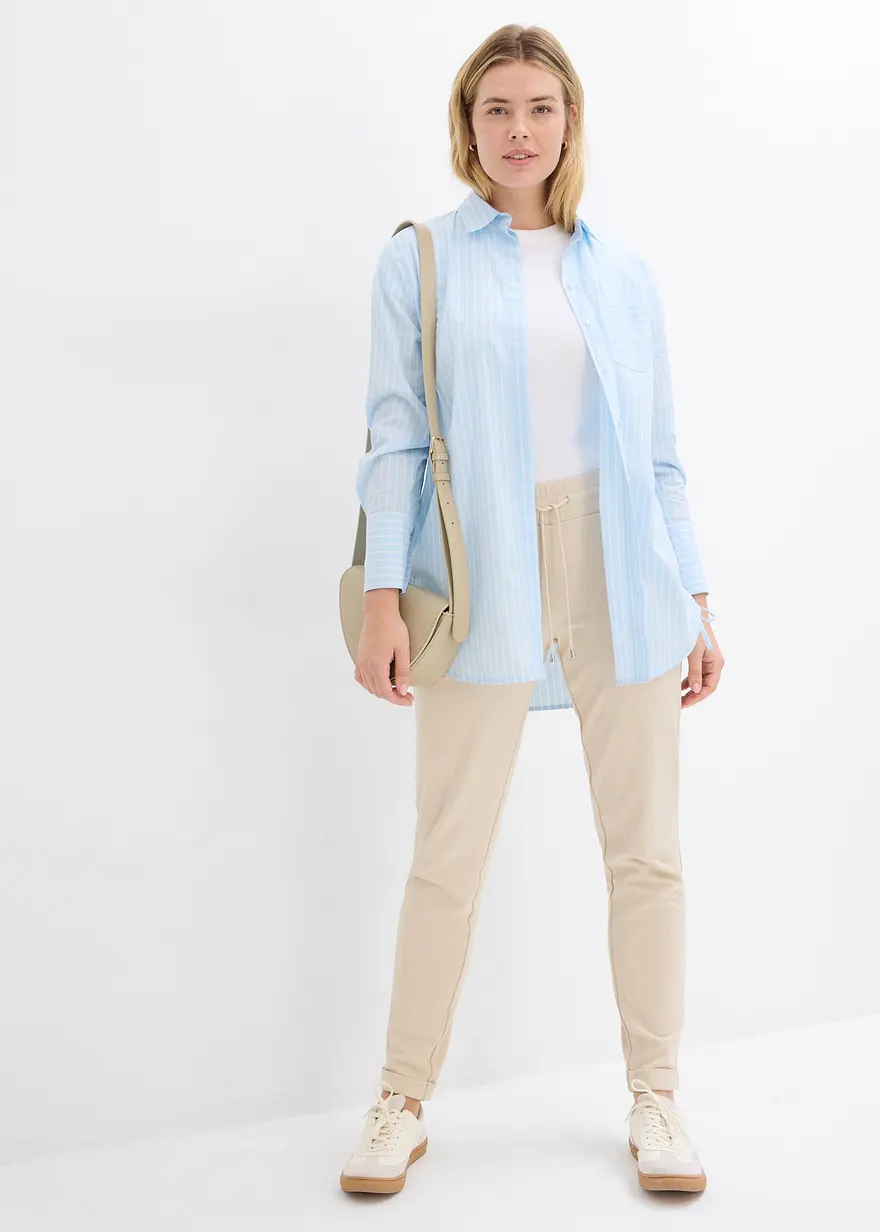 Bonprix Lange Schlupfhose Mit Kordelzug Und Bequembund - Beige