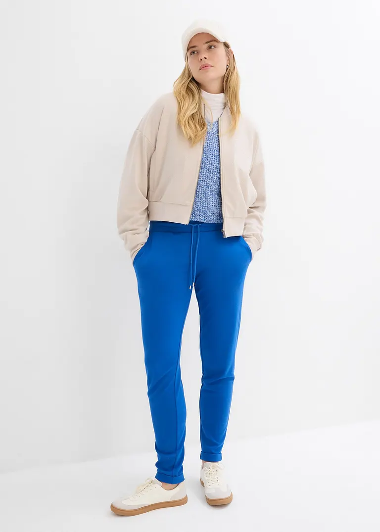 Bonprix Lange Schlupfhose Mit Kordelzug Und Bequembund - Blau