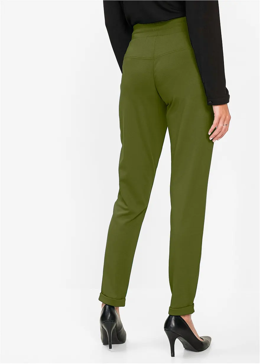 Bonprix Lange Schlupfhose Mit Kordelzug Und Bequembund - Grün