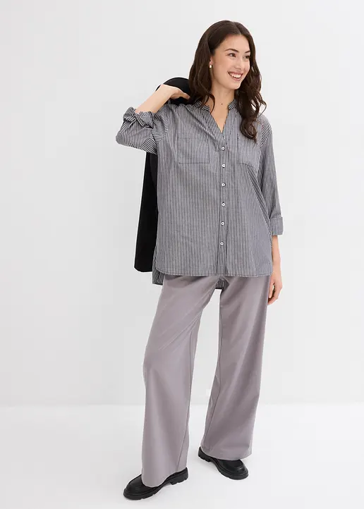 Bonprix Länger Geschnittene Bluse Im Sommerlichen Streifendesign - Damen