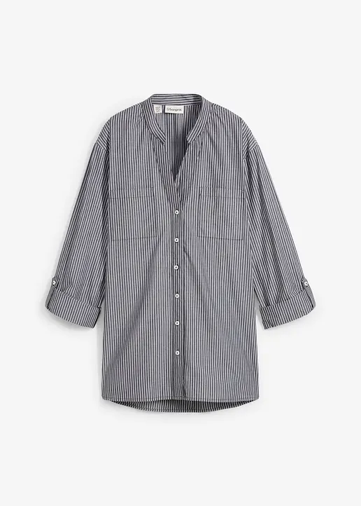 bonprix Länger geschnittene Bluse im sommerlichen Streifendesign - Damen