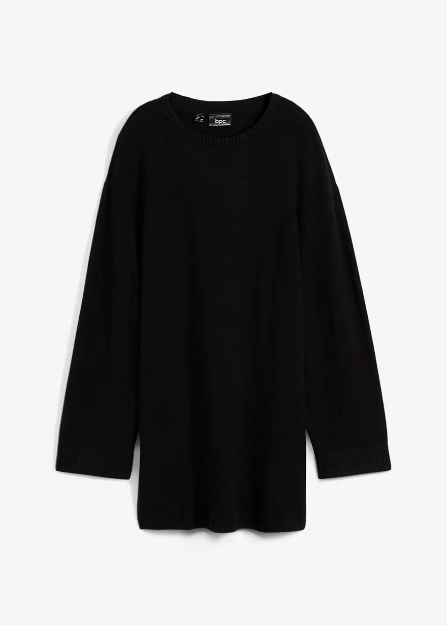 bonprix Längerer Feinstrickpullover mit modischen Seitenschlitzen - Damen