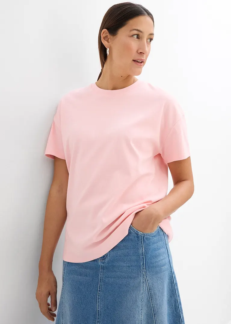 Bonprix Längeres Shirt Aus Schwerem Baumwollstoff In Premium Qualität