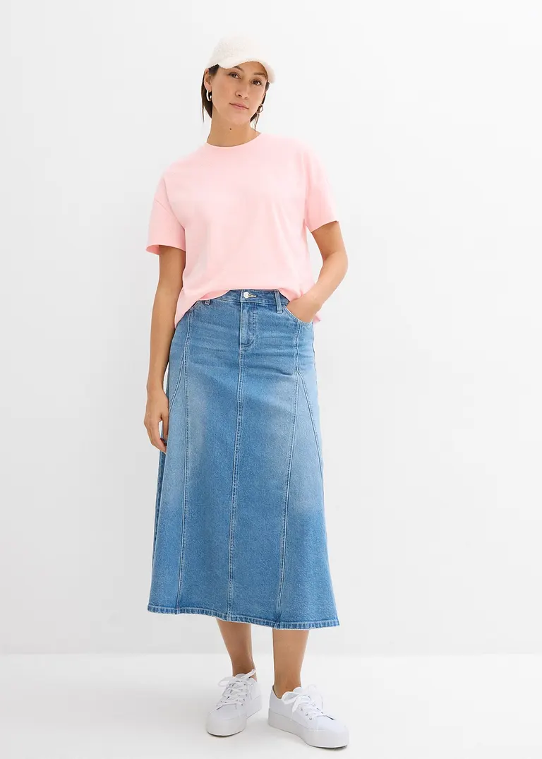 Bonprix Längeres Shirt Aus Schwerem Baumwollstoff In Premium Qualität