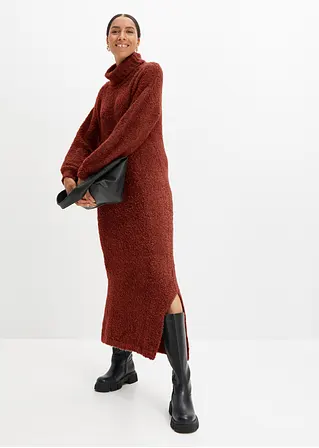 Bonprix Langes Kleid Mit Ballonärmeln Und Seitenschlitzen Für Mehr Bewegung