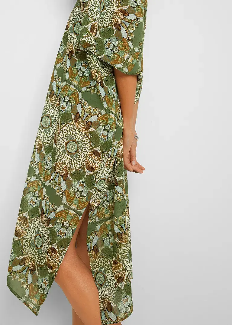 Bonprix Langes Strandkleid Aus Transparentem Material - Grün