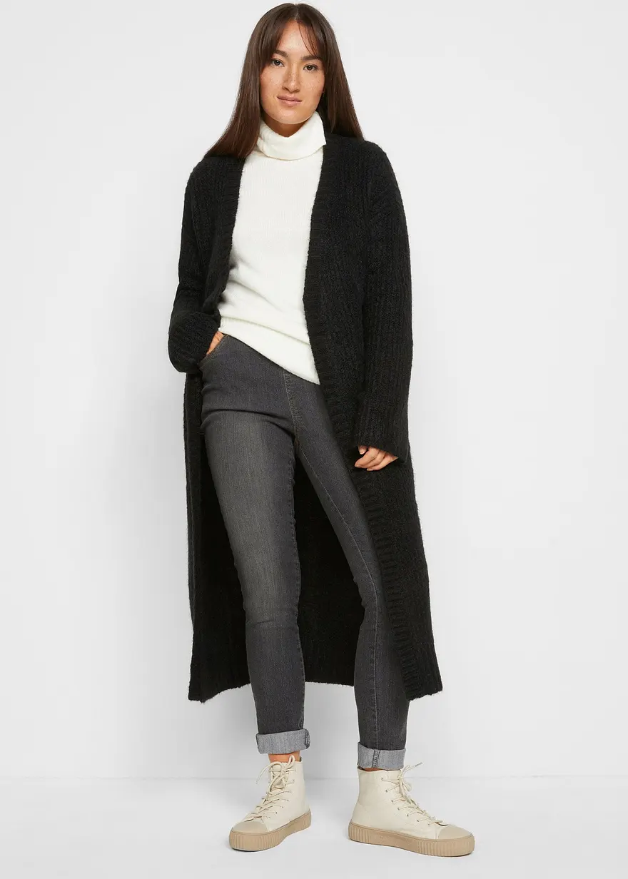 Bonprix Langgeschnittener Strickmantel Im Modischen Oversizelook - Damen
