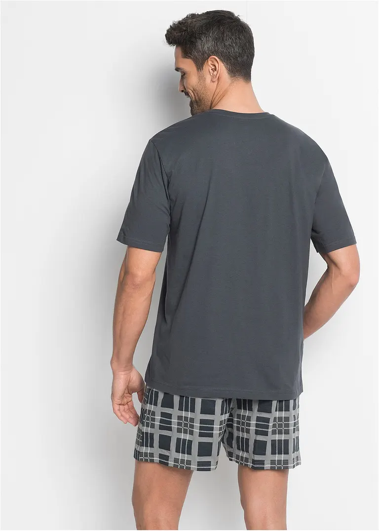 Bonprix Lässig Bedruckter Pyjama Mit T-Shirt Und Shorts