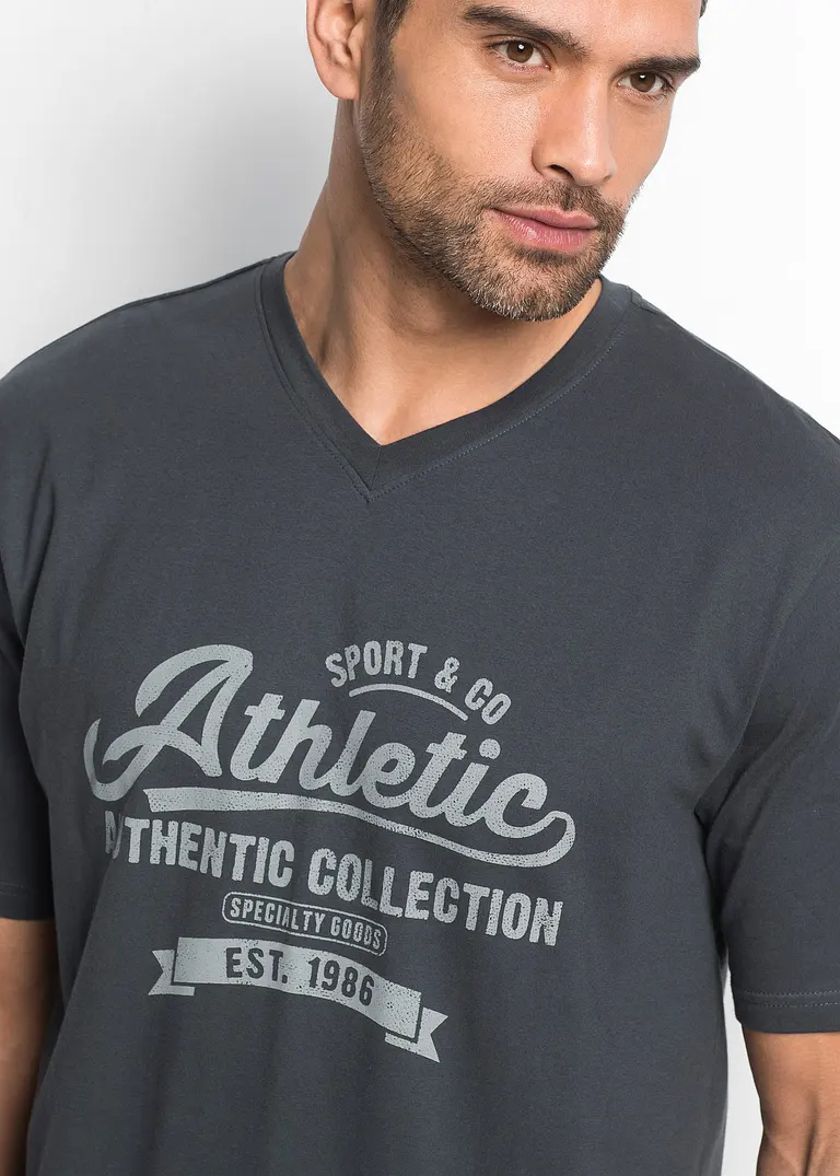 Bonprix Lässig Bedruckter Pyjama Mit T-Shirt Und Shorts