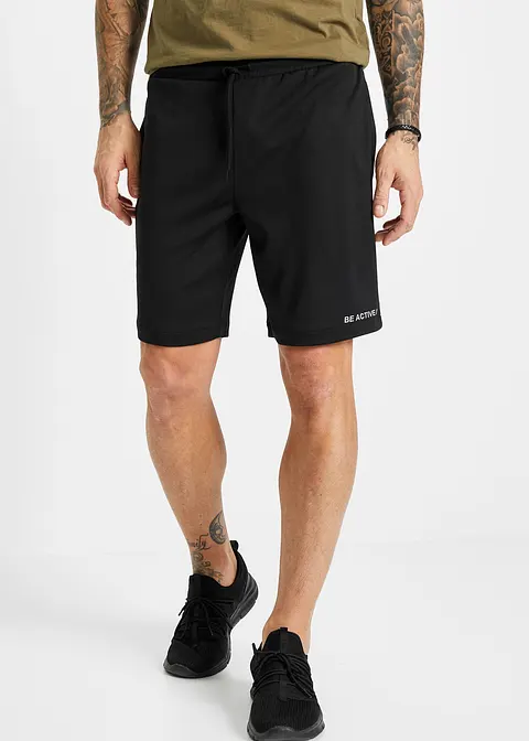 Bonprix Lässig Leichte Sporthose Aus Funtkionsmaterial - Schwarz - Herren