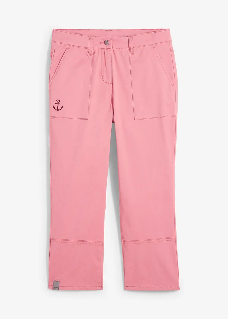bonprix Lässige 3/4 Hose mit aufgesetzten Taschen - rosa
