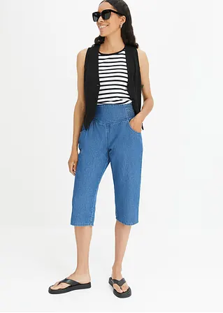 Bonprix Lässige Baggy Jeans Mit Elastischem Bund - Blau - Damen