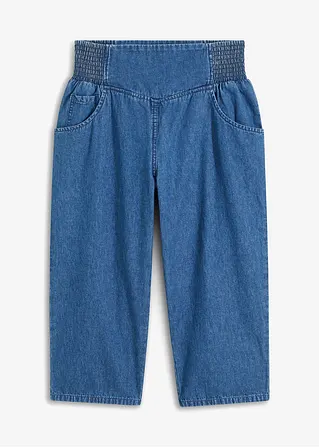 bonprix lässige Baggy Jeans mit elastischem Bund - blau - Damen