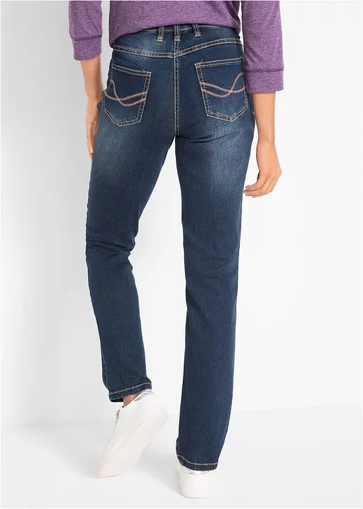 Bonprix Lässige Basic-Stretch-Jeans Im Five-Pocket-Look - Blau Regular