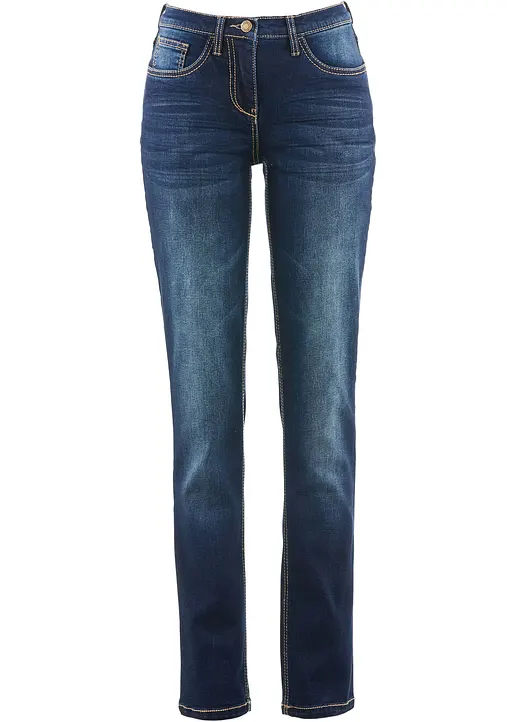 bonprix Lässige Basic-Stretch-Jeans im Five-Pocket-Look - blau regular