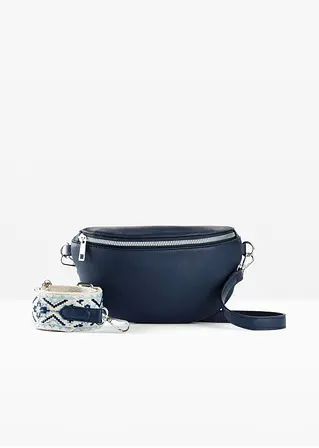 bonprix Lässige Bauchtasche mit zwei austauschbaren Schulterriemen - blau