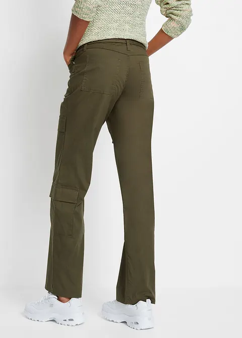 Bonprix Lässige Cargo-Hose Mit Aufgesetzten Taschen Und Weitem Bein