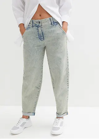 Bonprix Lässige Jeans Mit Weitem Bein Und Komfortablen Gummi Am Hinteren Bund Mit Neonfarben