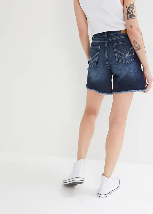 Bonprix Lässige Jeans-Shorts Mit Stretch - Blau Regular