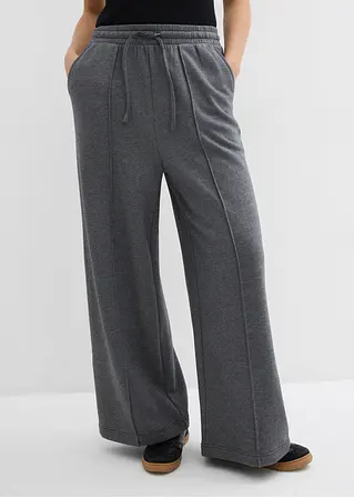 Bonprix Lässige Jogginghose Mit Seitlichen Taschen Und Weitem Bein - Grau
