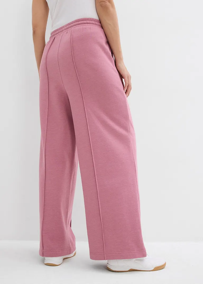 Bonprix Lässige Jogginghose Mit Seitlichen Taschen Und Weitem Bein - Rosa