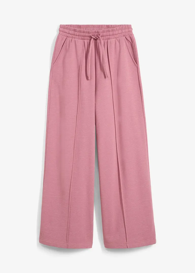 bonprix Lässige Jogginghose mit seitlichen Taschen und weitem Bein - rosa