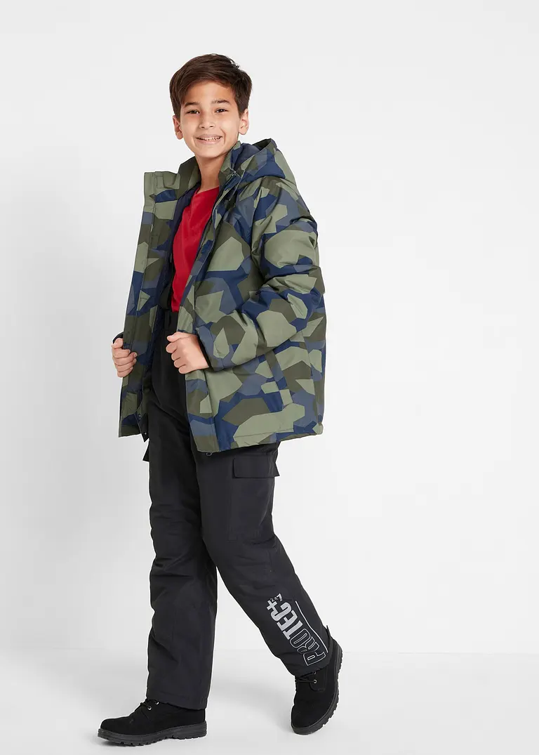 Bonprix Lässige Jungen Skihose Mit XL-Taschen - Schwarz