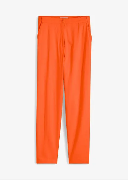 bonprix Lässige Leinenhose mit elastischem Bund und verkürztem Bein