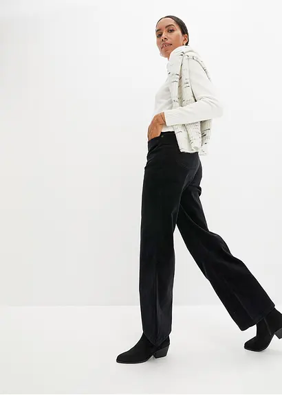Bonprix Lässige Marlene-Stretch-Hose Mit Ausgestelltem Bein