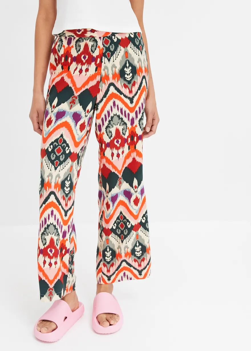 Bonprix Lässige Moderne Palazzo-Hose Mit Druck - Orange
