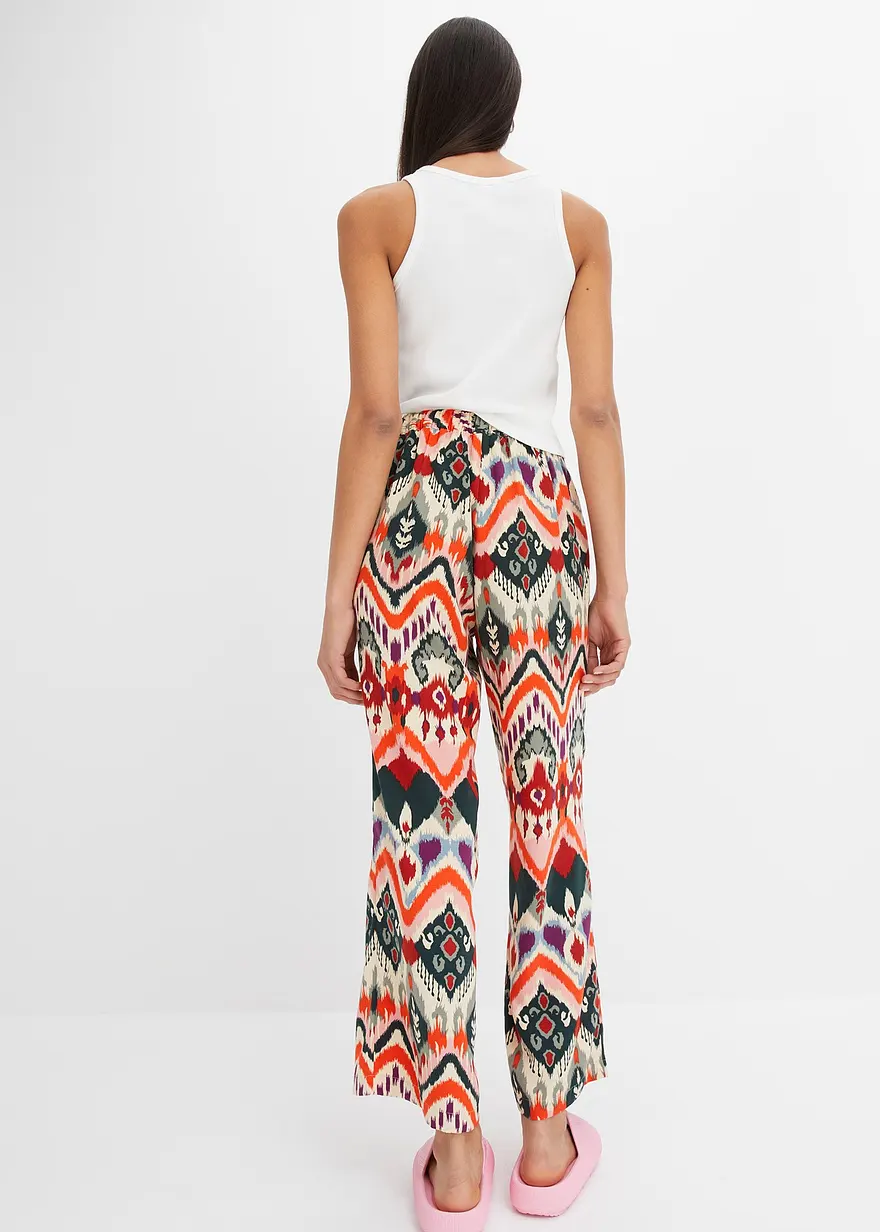 Bonprix Lässige Moderne Palazzo-Hose Mit Druck - Orange