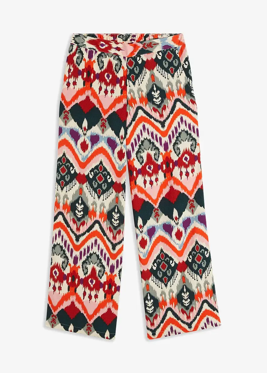 bonprix Lässige moderne Palazzo-Hose mit Druck - orange