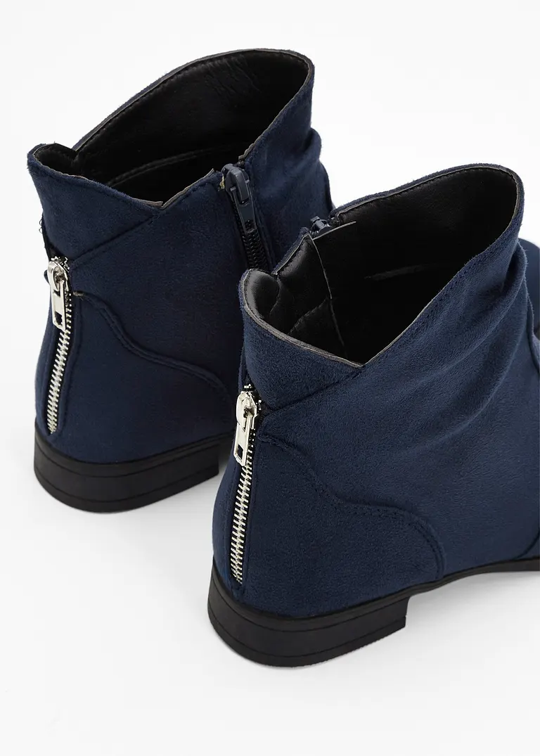 Bonprix Lässige Stiefelette Mit Raffung Und Dekorativen Reißverschluss