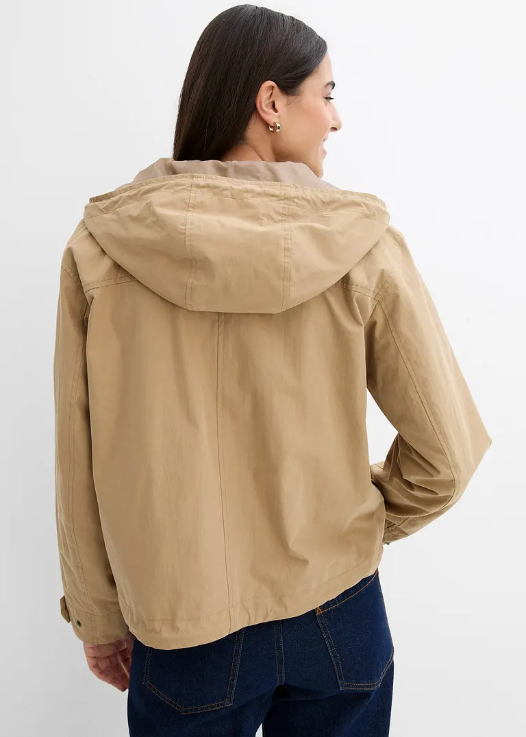 Bonprix Lässige Übergangsjacke Mit Kapuze - Braun - Damen