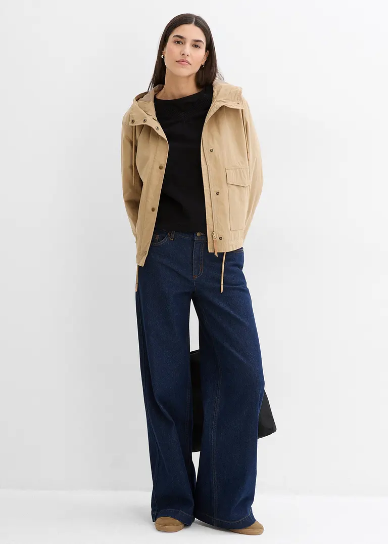 Bonprix Lässige Übergangsjacke Mit Kapuze - Braun - Damen