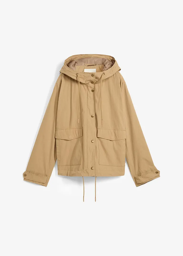 bonprix lässige Übergangsjacke mit Kapuze - braun - Damen