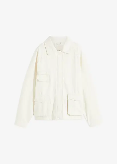 bonprix Lässige Utility Jacke mit Taschen - beige - Damen